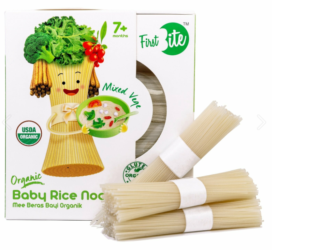 First Bite Organic Baby Rice Noodle (Gluten Free) - Mixed Veg